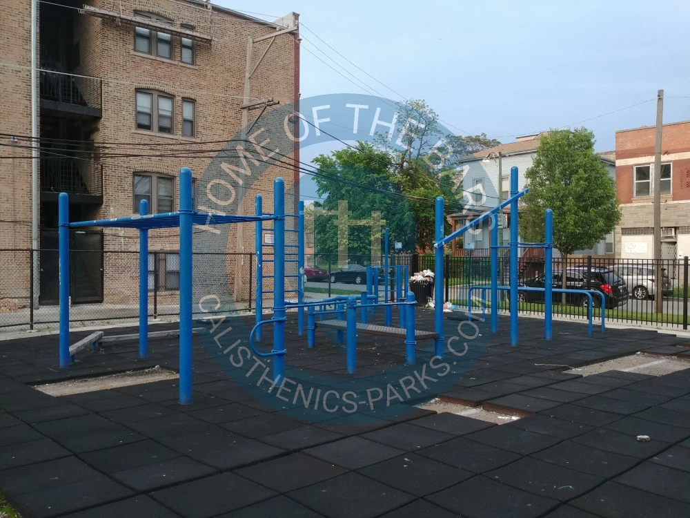 Calisthenics park in 2221, South Lawndale Avenue, Little Village, South Lawndale, Chicago, Cook County, Illinois, 60623, United States