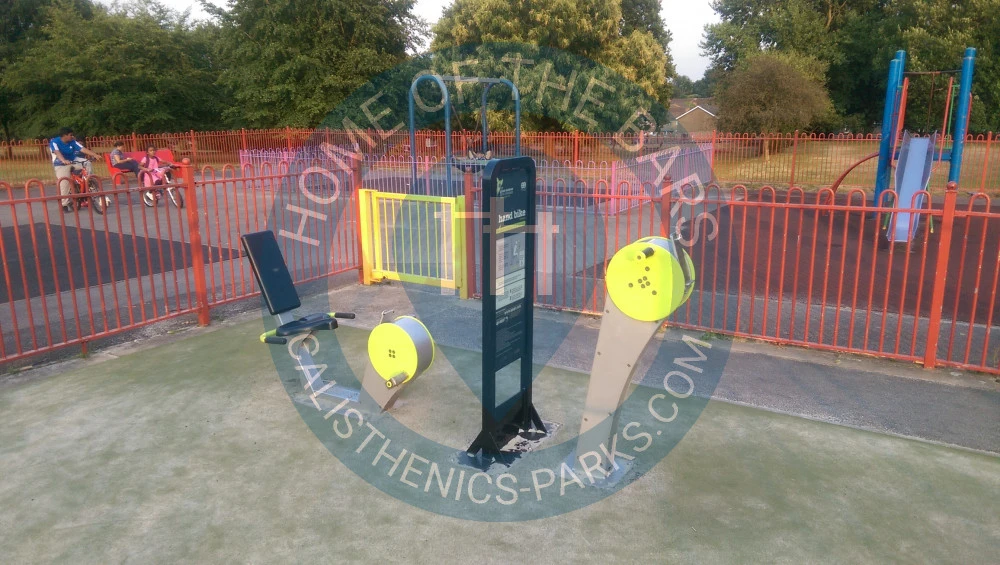 Calisthenics park in Gibbins Rd / Lodge Hill Rd, Gibbins Road, Bournbrook, Selly Oak, Birmingham, West Midlands Combined Authority, England, B29 6QR, United Kingdom