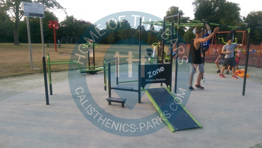 Calisthenics park in Gibbins Rd / Lodge Hill Rd, Gibbins Road, Bournbrook, Selly Oak, Birmingham, West Midlands Combined Authority, England, B29 6QR, United Kingdom