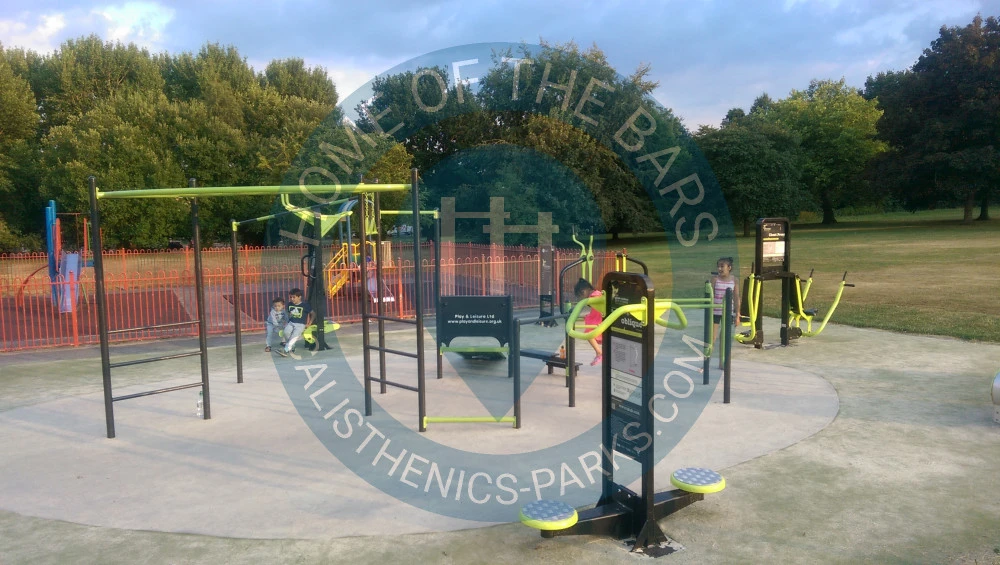 Calisthenics park in Gibbins Rd / Lodge Hill Rd, Gibbins Road, Bournbrook, Selly Oak, Birmingham, West Midlands Combined Authority, England, B29 6QR, United Kingdom
