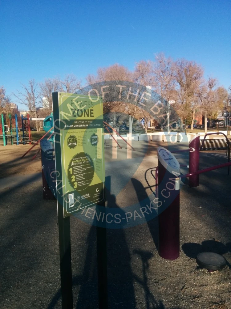 Calisthenics park in La Alma Recreation Center, 1325, West 11th Avenue, Lincoln Park, Denver, Colorado, 80204, United States