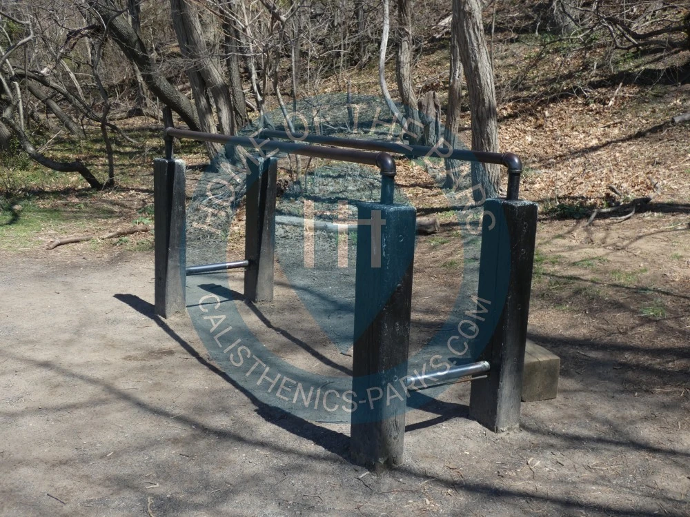 Calisthenics park in John Muir Trail, Bronx County, The Bronx, City of New York, New York, United States