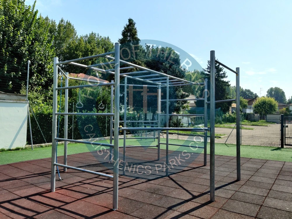 Calisthenics park in Palestra di Novi, Piazzale delle Scuole, Novi di Modena, Unione delle Terre d'Argine, Modena, Emilia-Romagna, 41016, Italia