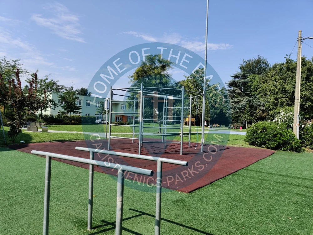 Calisthenics park in Palestra di Novi, Piazzale delle Scuole, Novi di Modena, Unione delle Terre d'Argine, Modena, Emilia-Romagna, 41016, Italia