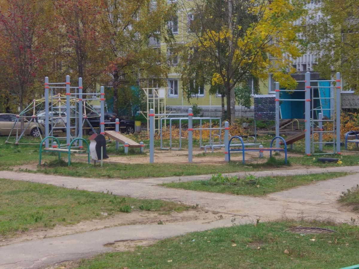 Calisthenics park in 52, улица Паши Савельевой, Юность, Заволжский район, Тверь, Тверская область, Центральный федеральный округ, 170039, Россия