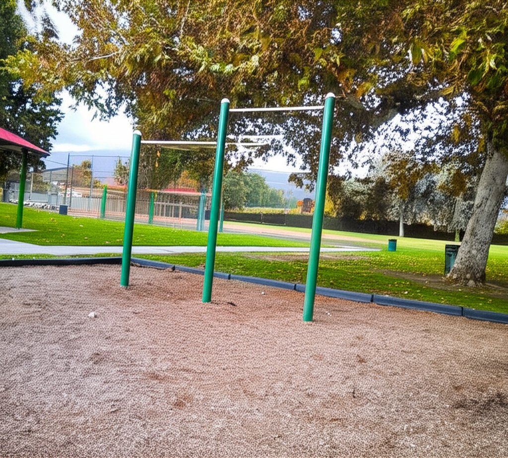 Calisthenics park in 18898, Galatea Street, Azusa, Los Angeles County, California, 91702, United States