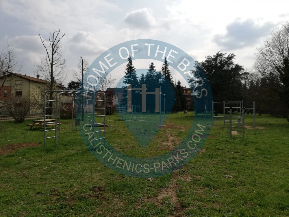 Calisthenics park in 485, Via Vignolese, Spilamberto, Unione di comuni Terre di Castelli, Modena, Emilia-Romagna, 41057, Italia