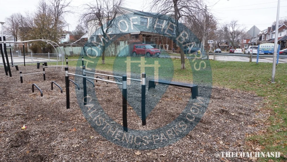 Calisthenics park in 46, Carrick Avenue, Carleton Village, Davenport, Old Toronto, Toronto, Golden Horseshoe, Ontario, M6N, Canada