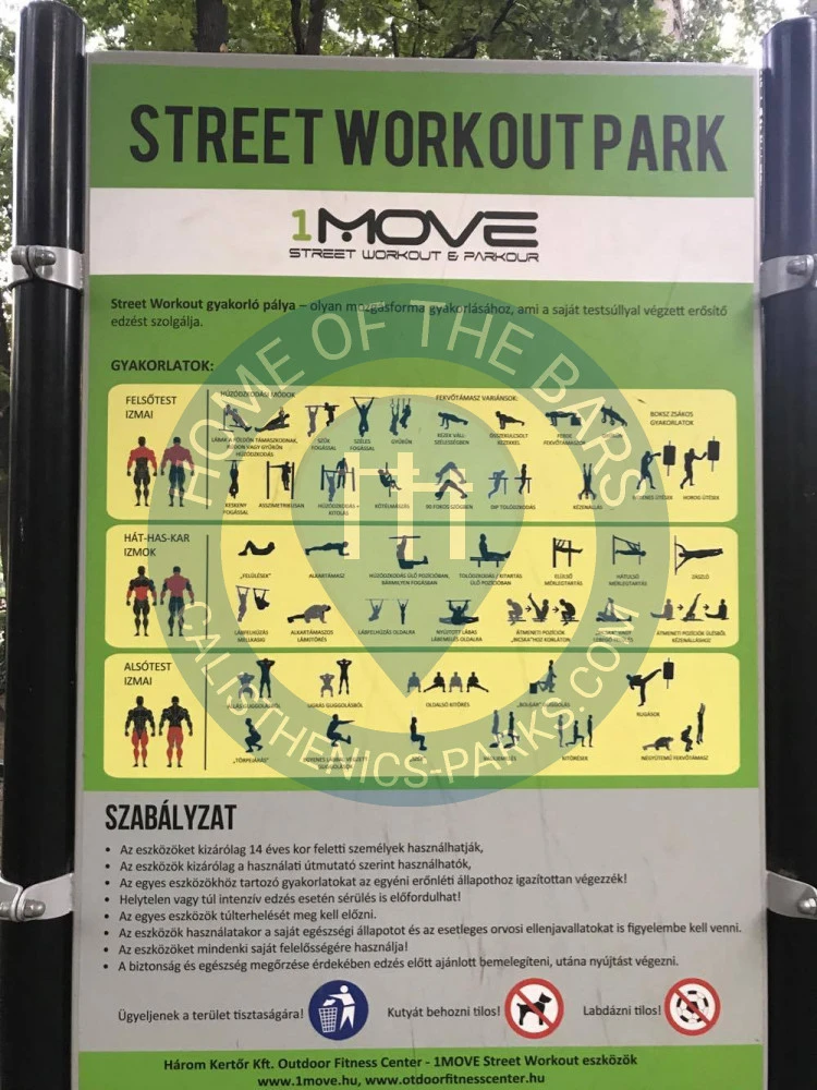 Calisthenics park in Street Workout Park, Keleti Károly utca, Országút, II. kerület, Budapest, Közép-Magyarország, 1024, Magyarország