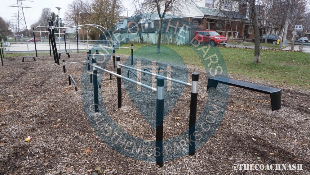 Calisthenics park in 46, Carrick Avenue, Carleton Village, Davenport, Old Toronto, Toronto, Golden Horseshoe, Ontario, M6N, Canada