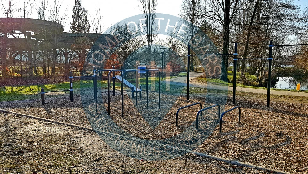 Calisthenics park in Centre aquatique du Lac - piscines et saunas, Avenue de Grammont, Bergeonnerie, Tours, Arrondissement de Tours, Indre-et-Loire, Centre-Val de Loire, France métropolitaine, 37000, France