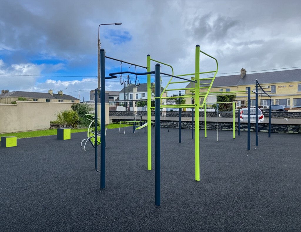 Calisthenics park in Killehenny ED, Listowel Municipal District, County Kerry, Munster, V31 XN40, Éire / Ireland