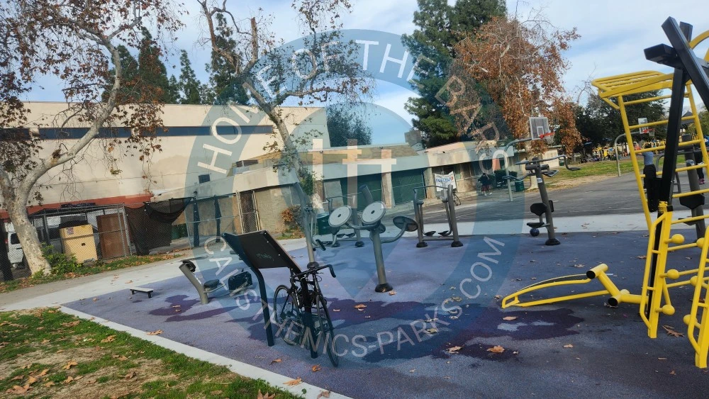 Calisthenics park in Valley Plaza Recreation Center, 12240, Archwood Street, Valley Glen, Los Angeles, Los Angeles County, CAL Fire Southern Region, California, 91606, United States