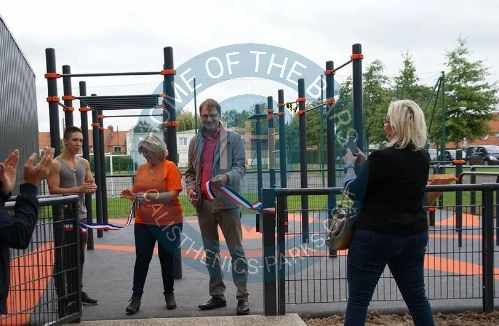 Calisthenics park in Complexe sportif Robert Deldicque, Chemin de Rubrouck, Wormhout, Dunkerque, Nord, Hauts-de-France, France métropolitaine, 59470, France