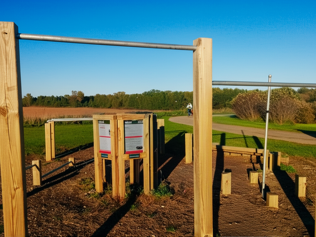 Calisthenics park in Sunset Trail, Kasson, Dodge County, Minnesota, 55955, United States