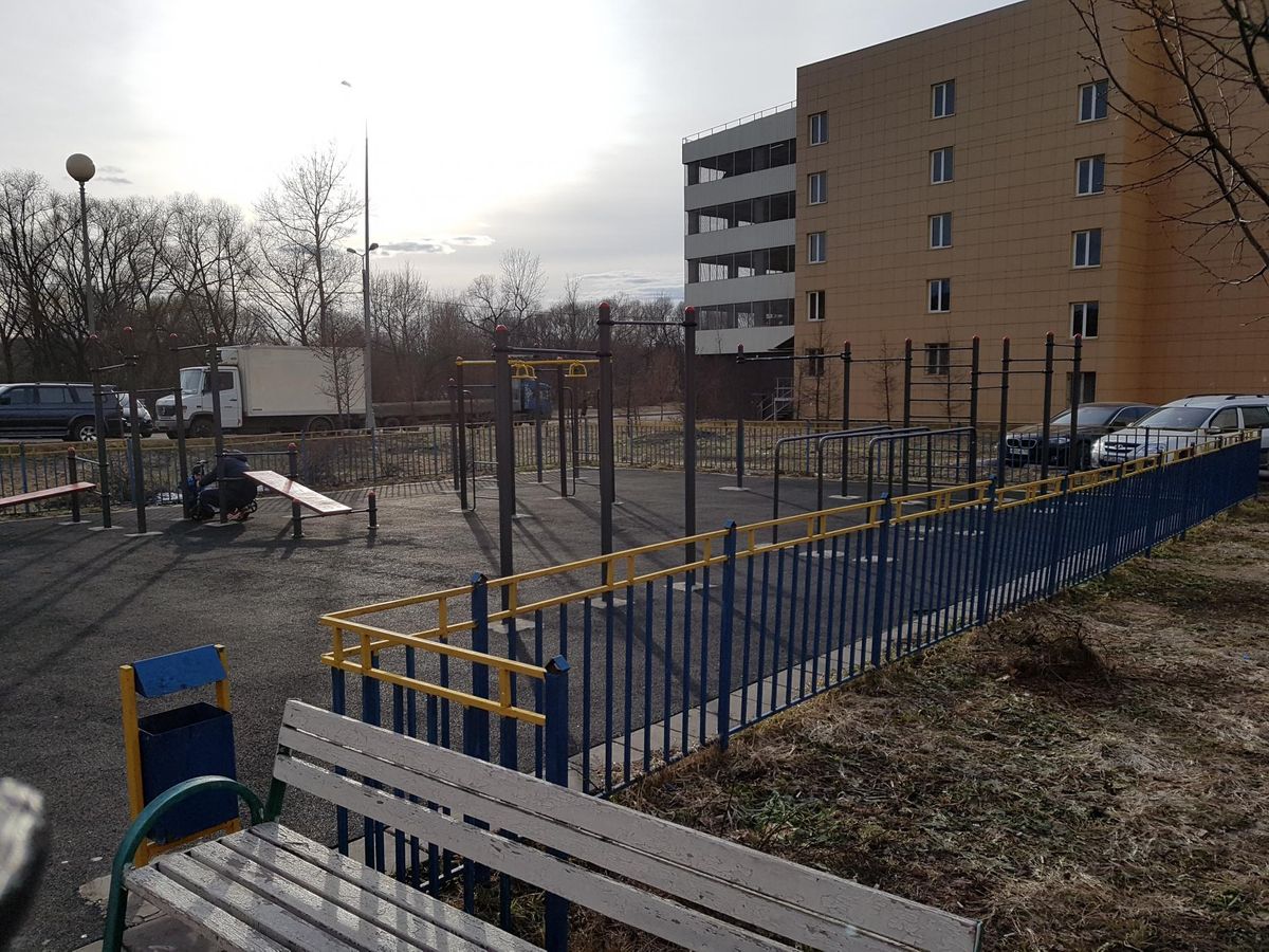 Calisthenics park in 29, Венёвская улица, Бутово, район Южное Бутово, Москва, Центральный федеральный округ, 117624, Россия