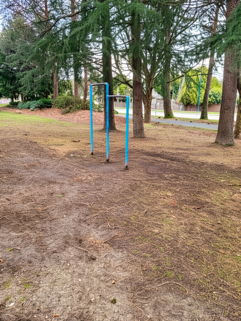 Calisthenics park in Richmond Tennis Club, 6862, Gilbert Road, Brighouse, City Centre, Richmond, Metro Vancouver Regional District, British Columbia, V6Y 3W5, Canada