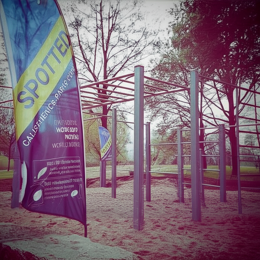 Calisthenics park in Siłownia plenerowa, Częstochowska, Raczyzna, Strojec, gmina Rudniki, powiat oleski, województwo opolskie, 46-320, Polska