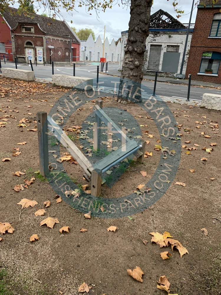 Calisthenics park in Carnot, Place Carnot, Roubaix, Lille, Nord, Hauts-de-France, France métropolitaine, 59100, France
