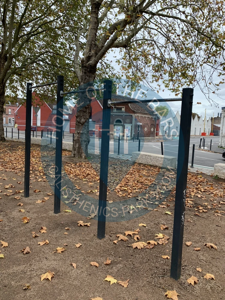 Calisthenics park in Carnot, Place Carnot, Roubaix, Lille, Nord, Hauts-de-France, France métropolitaine, 59100, France