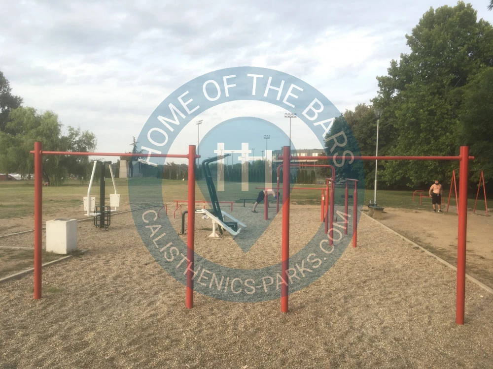 Calisthenics park in Ромска чесма, Обала мајора Драгутина Гавриловића, Дорћол, Београд (Стари град), Градска општина Стари град, Београд, Град Београд, Централна Србија, 11000, Србија