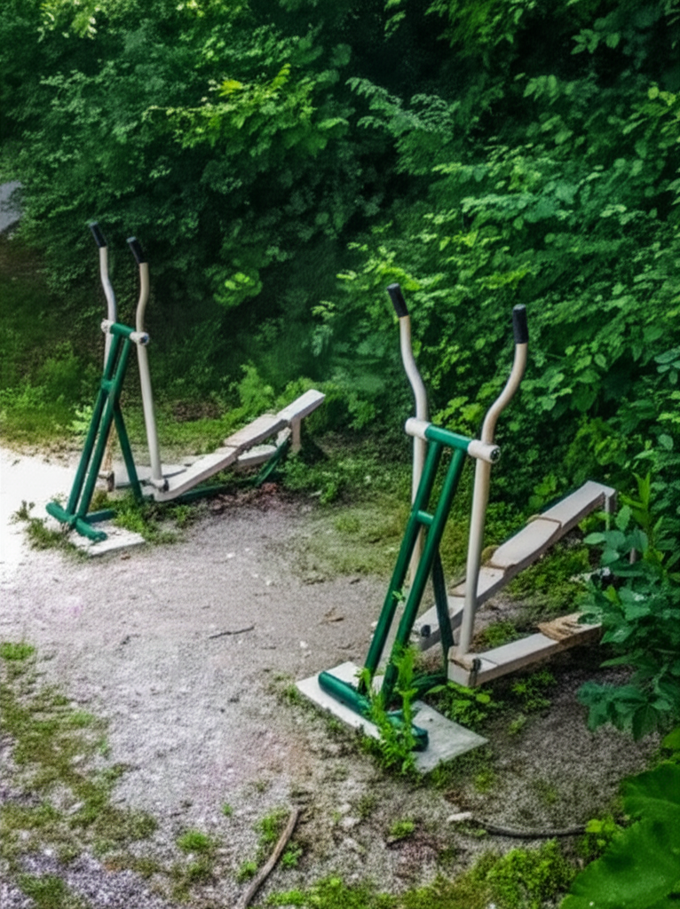 Calisthenics park in Colony Court, Rossford, Wood County, Ohio, 43460, United States