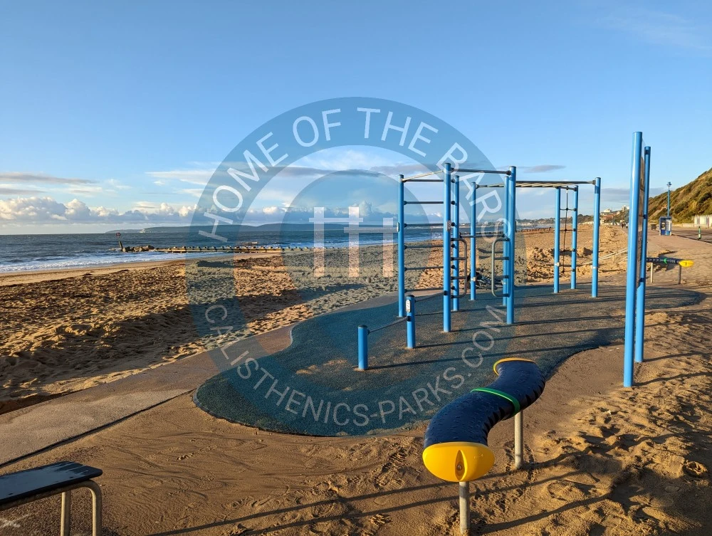 Calisthenics park in Undercliff Drive, Lansdowne, Boscombe, Bournemouth, Bournemouth, Christchurch and Poole, England, BH1 3AA, United Kingdom
