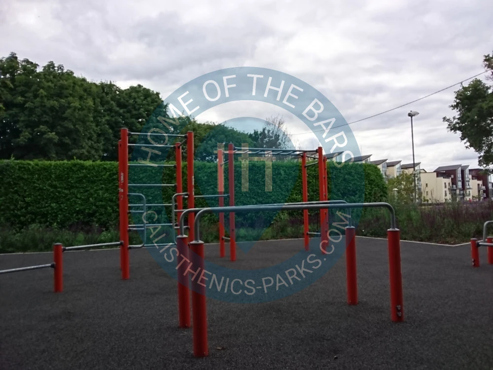 Calisthenics park in Passage Railway Greenway, Rochestown, Douglas, Cork, County Cork, Munster, T12 WV08, Éire / Ireland