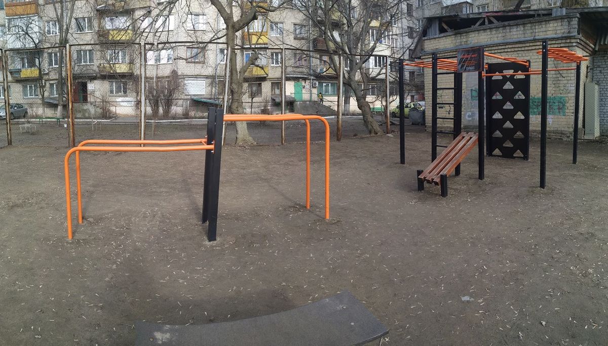 Outdoor Gym - Kyiv - Kyiv - Street Workout Park - Улица Борщаговская - Ukraine - Spot