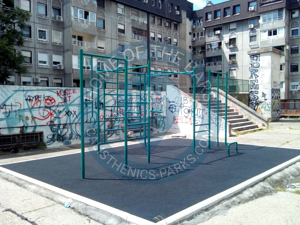 Calisthenics park in Гаража „Ботаничка башта“, 10, Војводе Добрњца, Београд (Стари град), Градска општина Стари град, Београд, Град Београд, Централна Србија, 11000, Србија