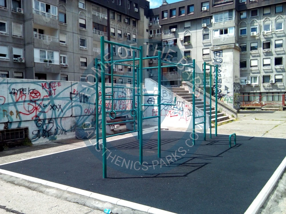 Calisthenics park in Гаража „Ботаничка башта“, 10, Војводе Добрњца, Београд (Стари град), Градска општина Стари град, Београд, Град Београд, Централна Србија, 11000, Србија