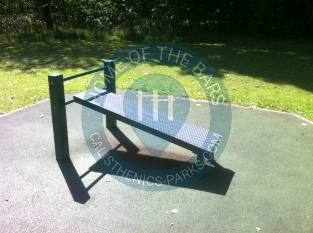 Calisthenics park in Park Drive, Horsforth, Rawdon, Leeds, West Yorkshire, England, LS18 5EB, United Kingdom
