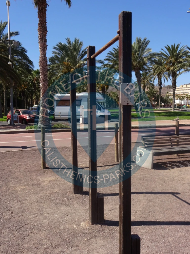 Calisthenics park in Esqueleto de Cachalote, Avenida del Matorral, Solana Matorral, Pájara, Las Palmas, Canarias, 35625, España