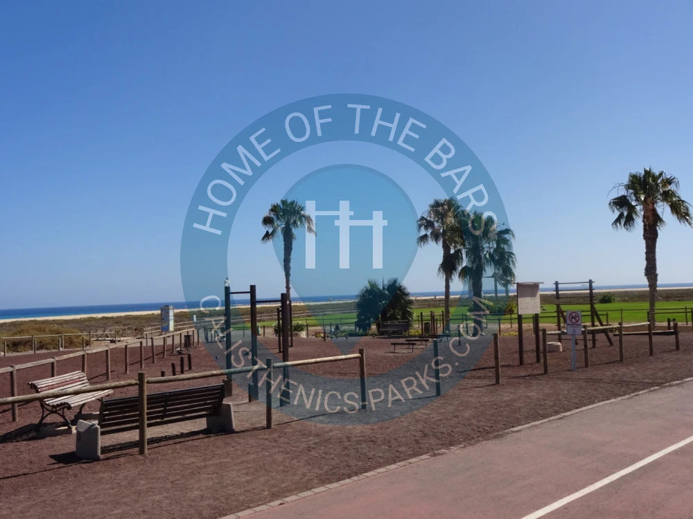 Calisthenics park in Esqueleto de Cachalote, Avenida del Matorral, Solana Matorral, Pájara, Las Palmas, Canarias, 35625, España