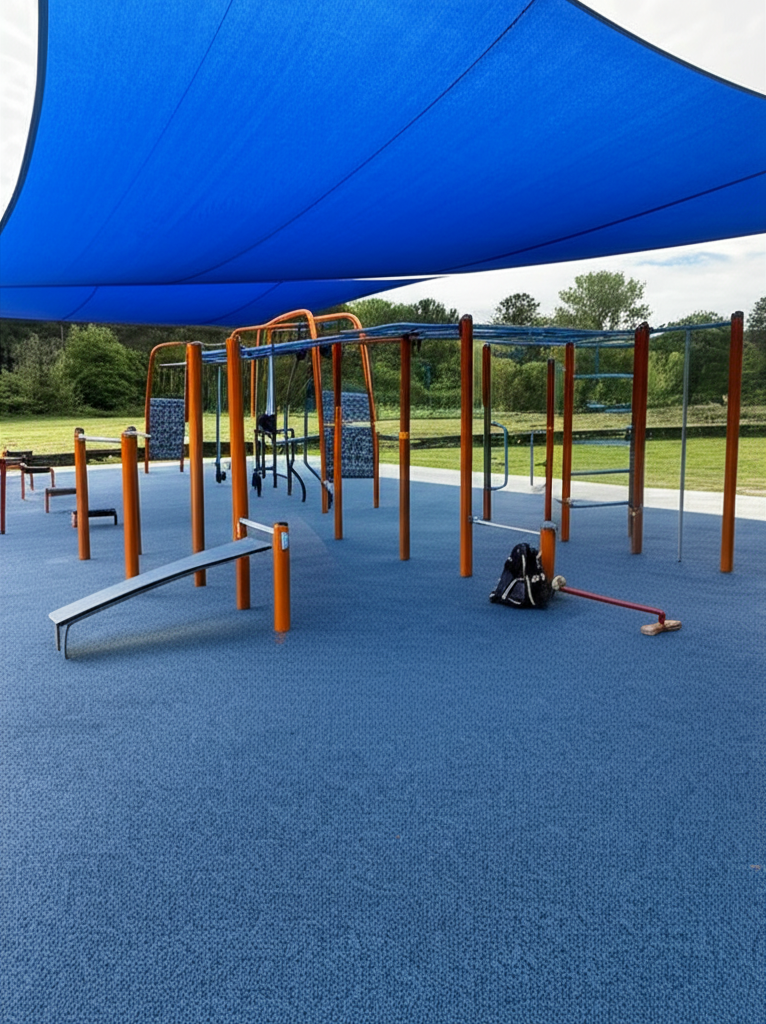 Calisthenics park in 4471, Buford Highway, Northwoods, Chamblee, DeKalb County, Georgia, 30341, United States