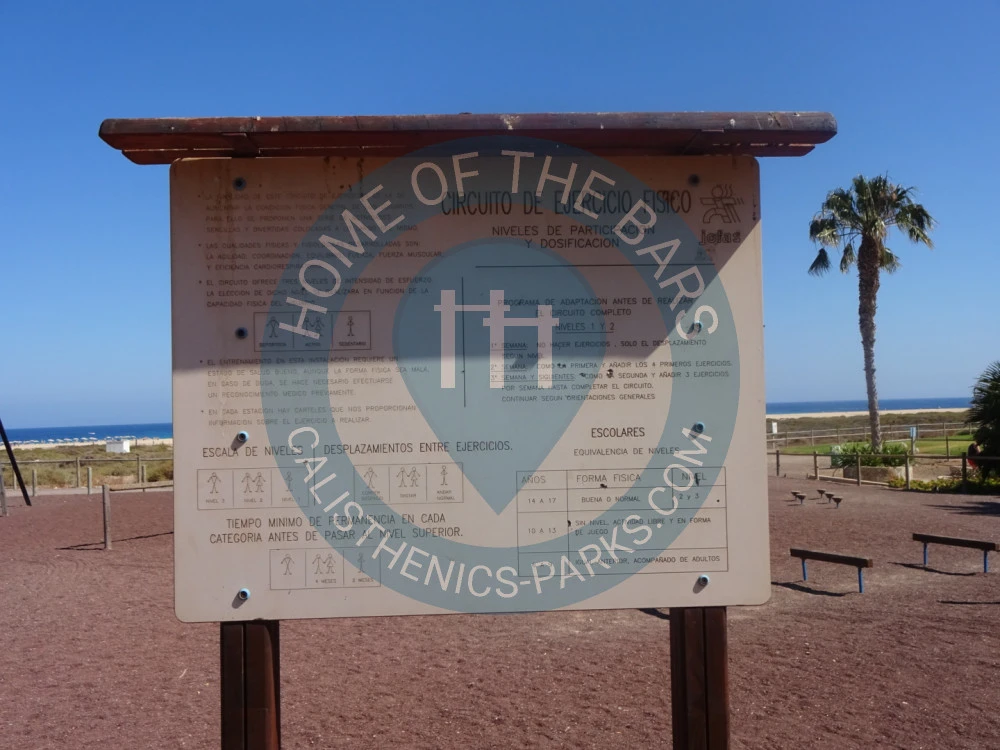 Calisthenics park in Esqueleto de Cachalote, Avenida del Matorral, Solana Matorral, Pájara, Las Palmas, Canarias, 35625, España