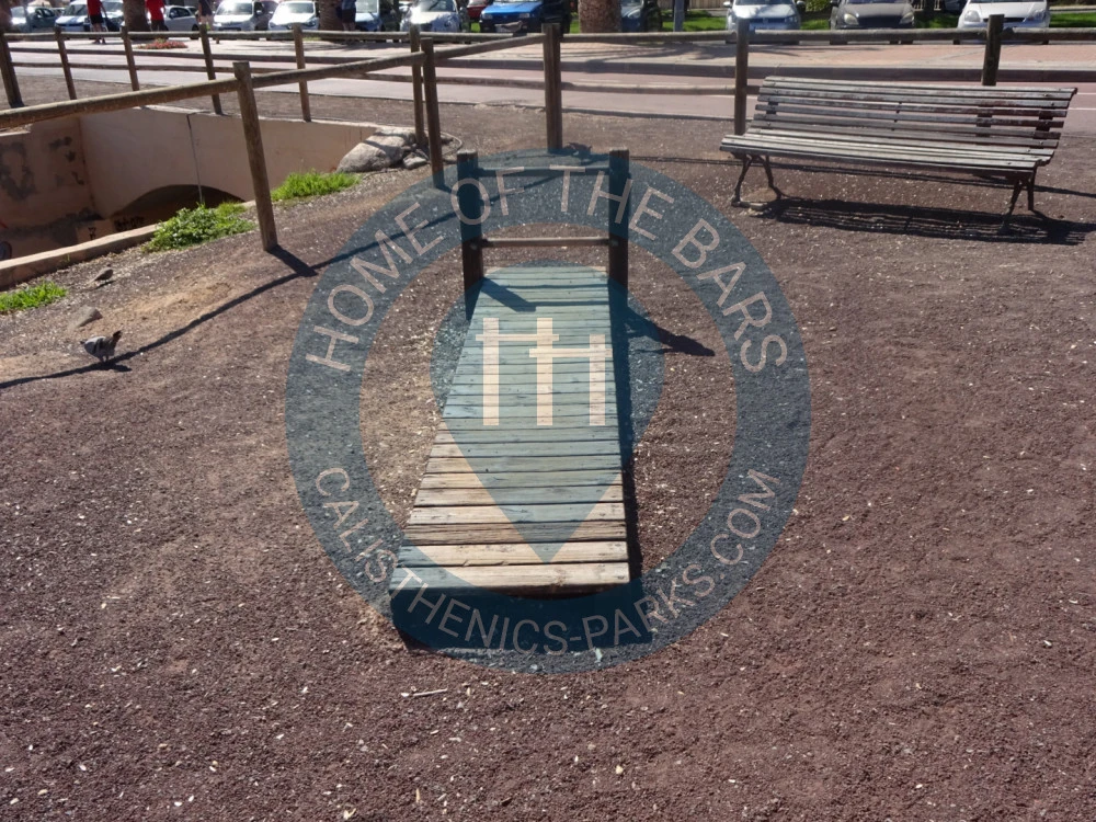 Calisthenics park in Esqueleto de Cachalote, Avenida del Matorral, Solana Matorral, Pájara, Las Palmas, Canarias, 35625, España