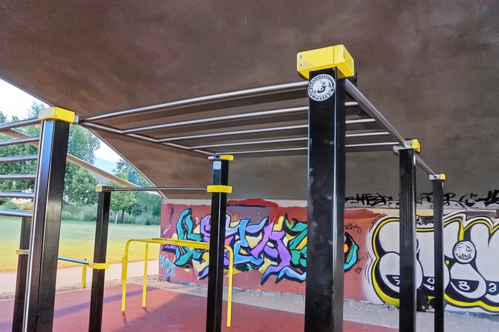 Calisthenics park in Kriegsbrücke, Ossiacher Zeile, St. Agathen und Perau, Villach, Kärnten, 9500, Österreich