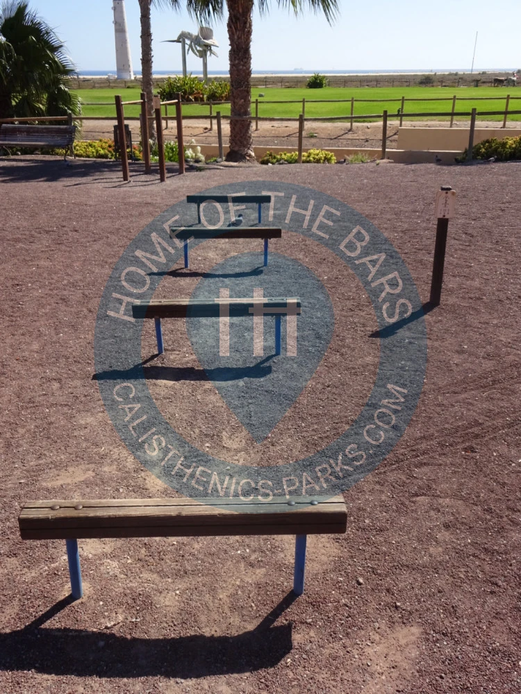 Calisthenics park in Esqueleto de Cachalote, Avenida del Matorral, Solana Matorral, Pájara, Las Palmas, Canarias, 35625, España