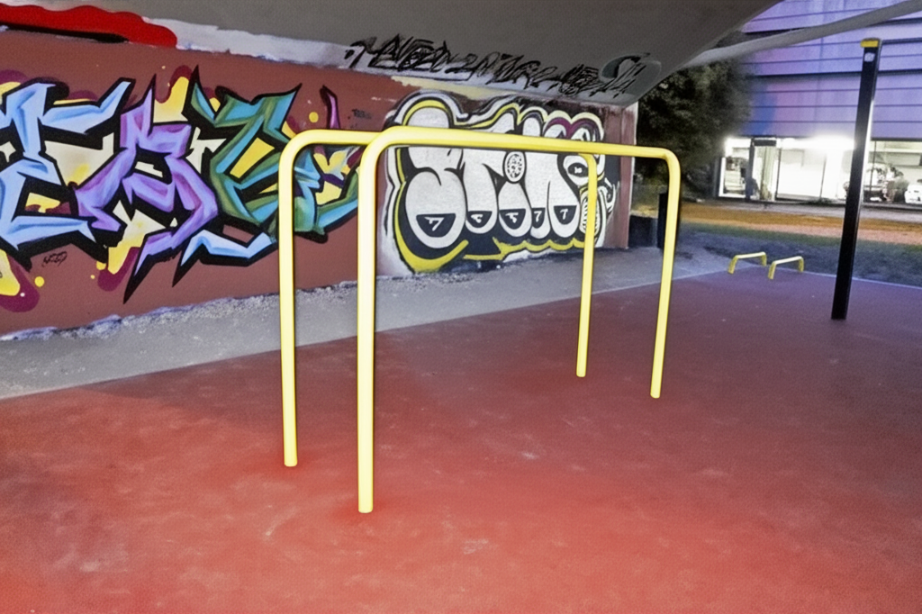 Calisthenics park in Kriegsbrücke, Ossiacher Zeile, St. Agathen und Perau, Villach, Kärnten, 9500, Österreich