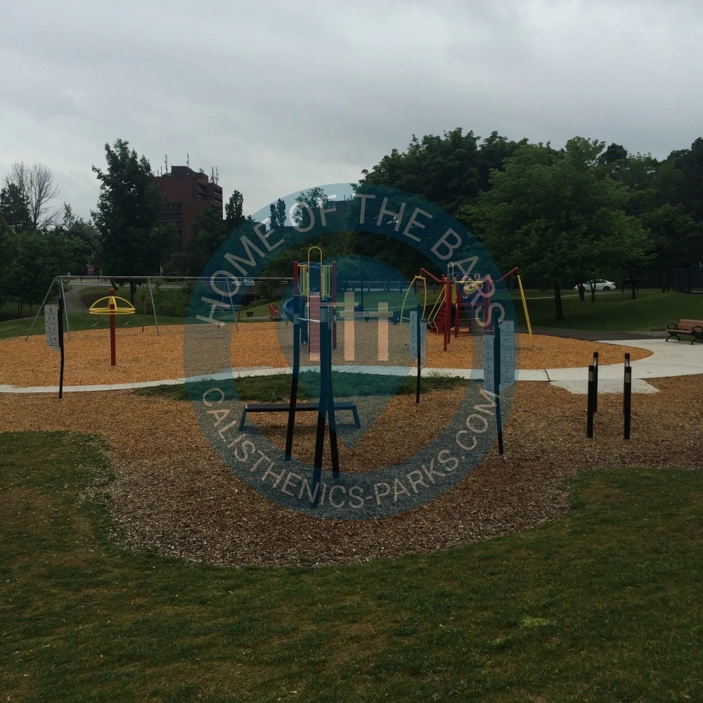 Calisthenics park in St. Elizabeth Seton School, 6133, Glen Erin Drive, Meadowvale, Mississauga, Peel Region, Golden Horseshoe, Ontario, L5N 2T7, Canada
