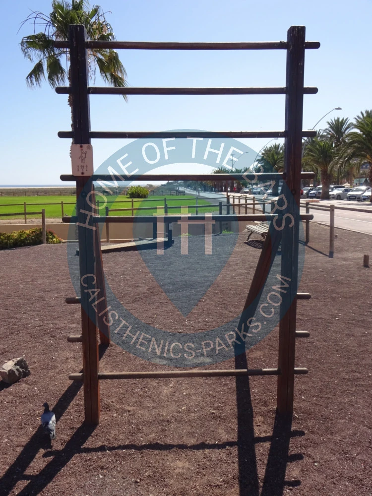 Calisthenics park in Esqueleto de Cachalote, Avenida del Matorral, Solana Matorral, Pájara, Las Palmas, Canarias, 35625, España
