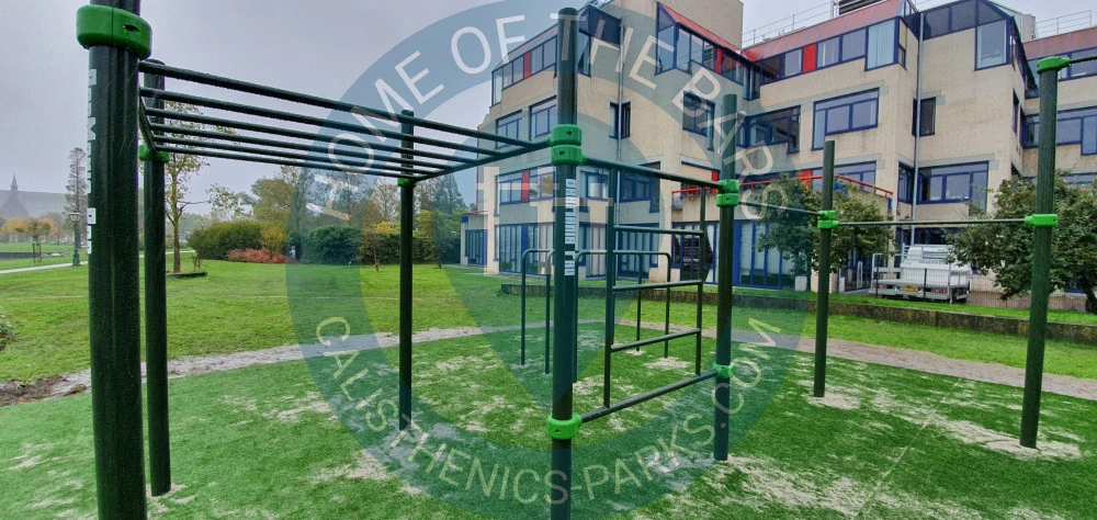 Calisthenics park in Vestingwerken van Leiden, Morssingel, Transvaal, Leiden, Zuid-Holland, Nederland, 2312 AH, Nederland