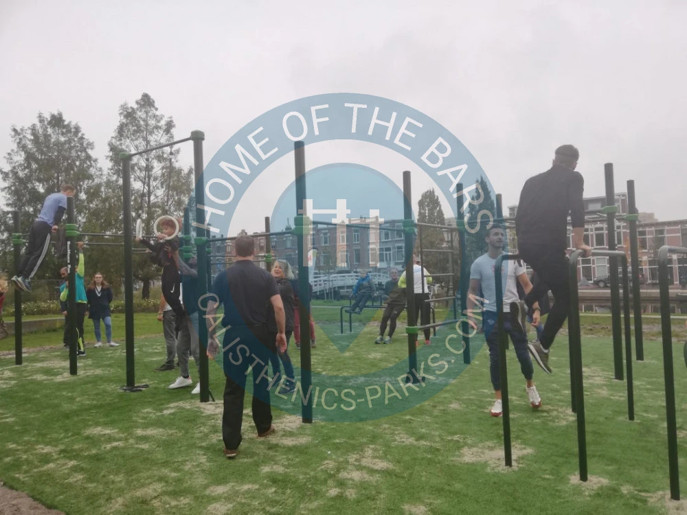 Calisthenics park in Vestingwerken van Leiden, Morssingel, Transvaal, Leiden, Zuid-Holland, Nederland, 2312 AH, Nederland