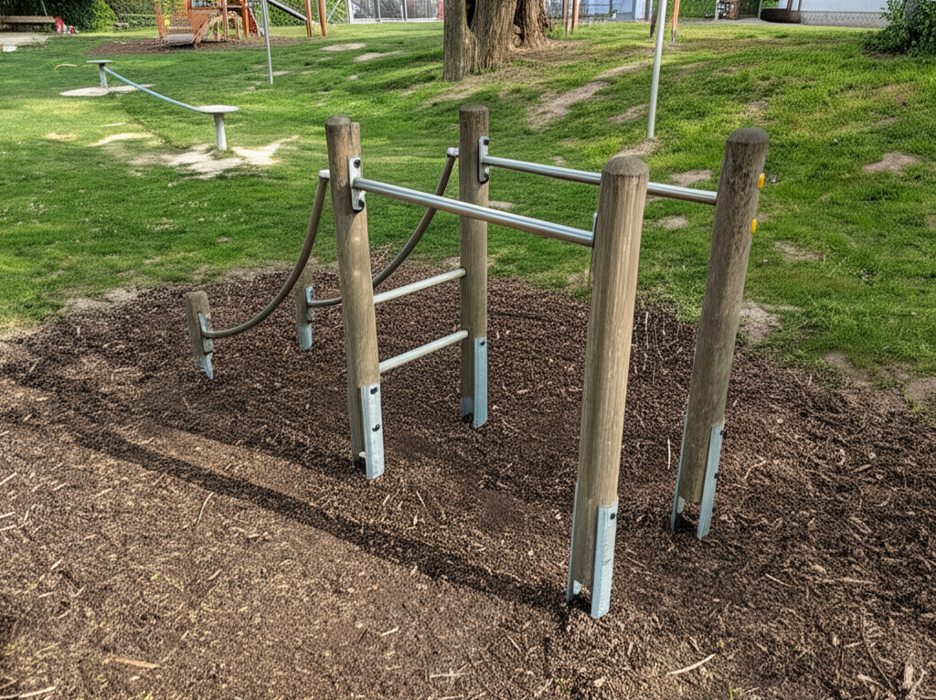 Calisthenics park in 2, Am Neubau, Gemeinde Spillern, Bezirk Korneuburg, Niederösterreich, 2104, Österreich