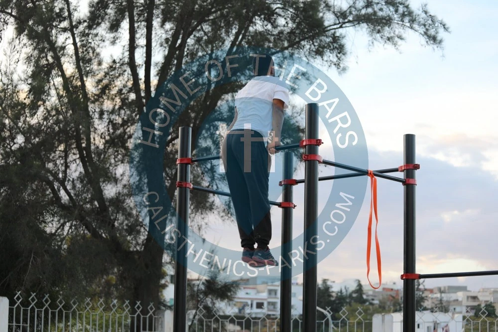 Calisthenics park in دار الشباب عزوز الرباعي, نهج 6604, الرمانة, معتمدية العمران الأعلى, تونس, ولاية تونس, 2062, تونس