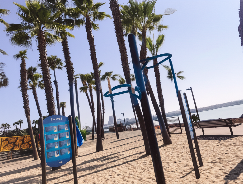 Calisthenics park in Coronado Skatepark, 2000, Mullinex Drive, Coronado, San Diego County, California, 92118, United States