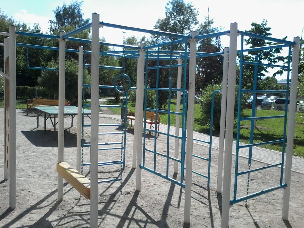Calisthenics park in 8, Трудовая улица, Детская, Ивантеевка, Пушкинский городской округ, Московская область, Центральный федеральный округ, 141281, Россия