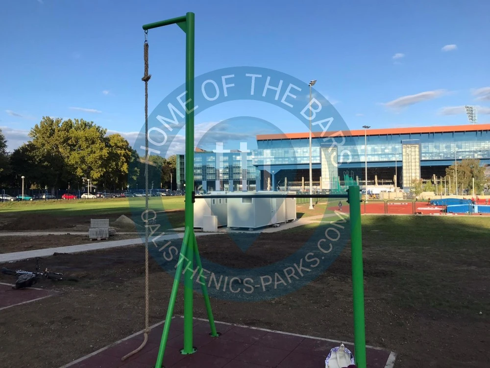 Calisthenics park in Sportsko-rekreacijski centar Svetice, Ulica Divka Budaka, Željeznička kolonija, Gradska četvrt Maksimir, Zagreb, Grad Zagreb, 10142, Hrvatska