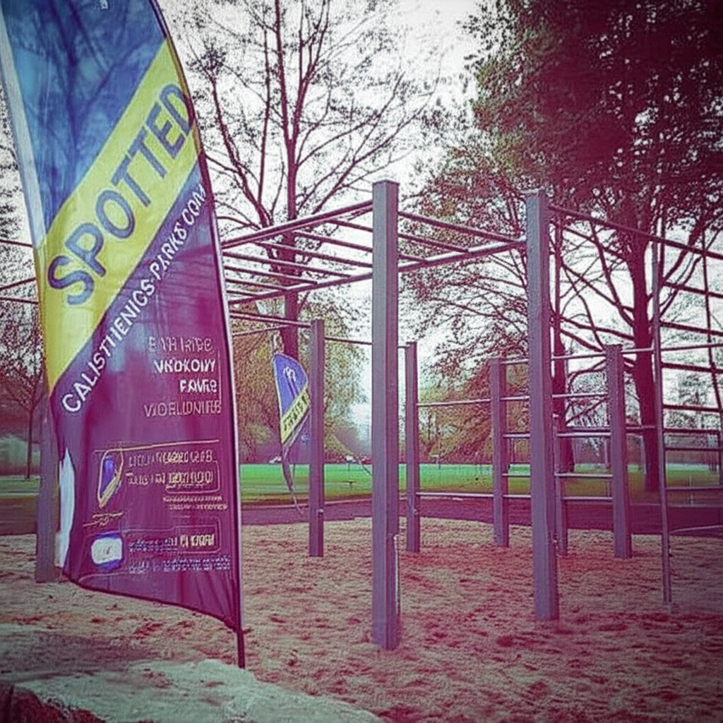 Calisthenics park in Aloysia Moore Playground, East Duarte Road, Duarte, Los Angeles County, California, 91010, United States